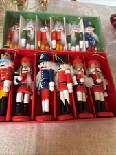 12 Piece Wooden Nutcracker Ornaments