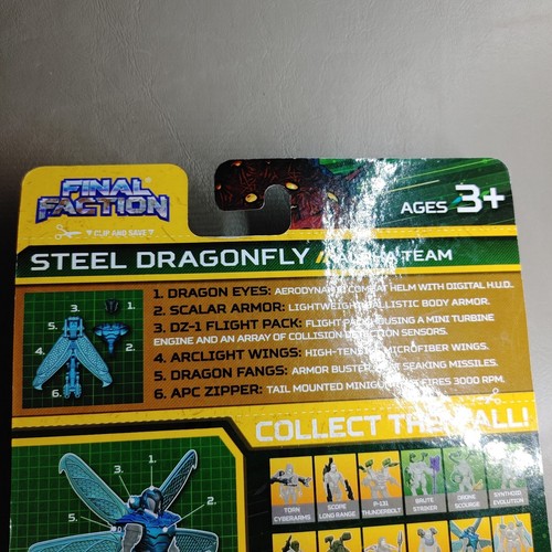 Final Faction Dragonfly Alpha Team 1 Steel Dragonfly Pack New (READ) - Picture 5 of 11