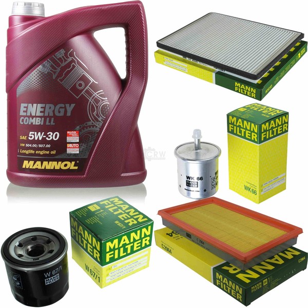 Inspektionspaket 5L Mannol Energy 5W-30 FüR Nissan Primera Hatchback 1.8 16V-image