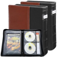 PUTNATRUE Leather DVD Storage Binder, 2 Pack DVD Binder with Booklet