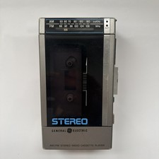 Vtg GE General Electric 3-5273A Radio Cassette Tape Player Radio Works Read 80s