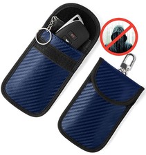 Vammcht Upgraded Faraday Bag for Key Fob 2 Pack , Premium Blue