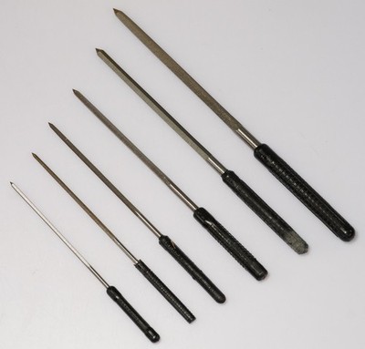 6x Broschen Uhrmacher Juweliere Uhrmacher Räumwerkzeuge Feile 2,4 mm - 6 mm