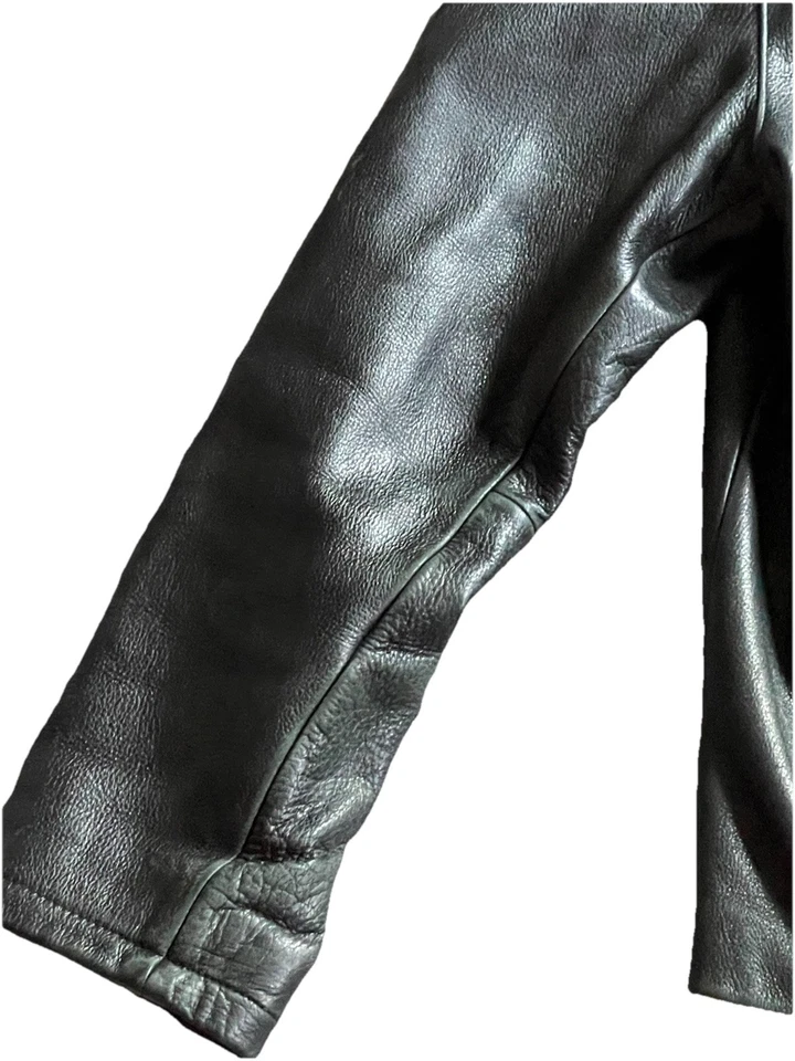 Vintage 90’s Wilsons Leather Pelle Studio Jacket Men’s M Black Thinsulate - Image 4 of 4