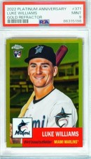 2022 Topps Chrome Platinum Ann Gold Refractor LUKE WILLIAMS rc Marlins /50 PSA 9