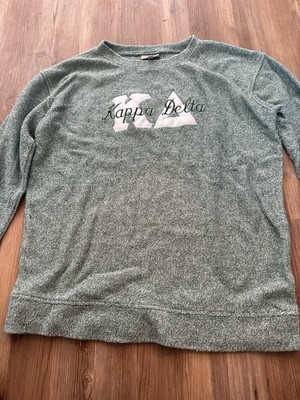 Kappa Delta Green Knit Pullover Sweater Crew Neck Long Sleeve L