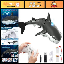 Remote Control Shark Toy 2.4GHz - Realistic Water Spray RC Boat for Kids 6-9