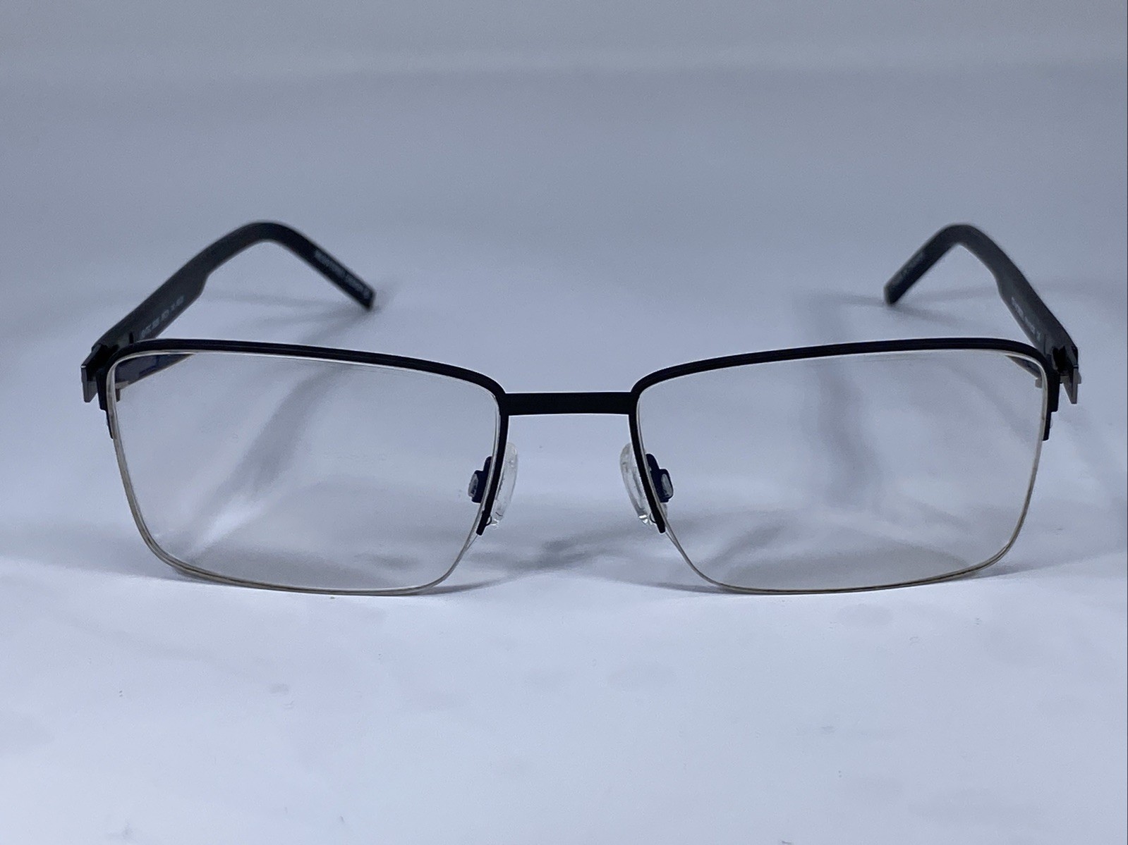 LIGHTEC MOREL FRANCE 2828S Black Matte Half Rimless Eyeglasses Frame 55-18-140