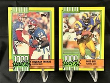 1990 Topps - 1000 yd. Club Thurman Thomas #11, and George Bell #20 Combo Set