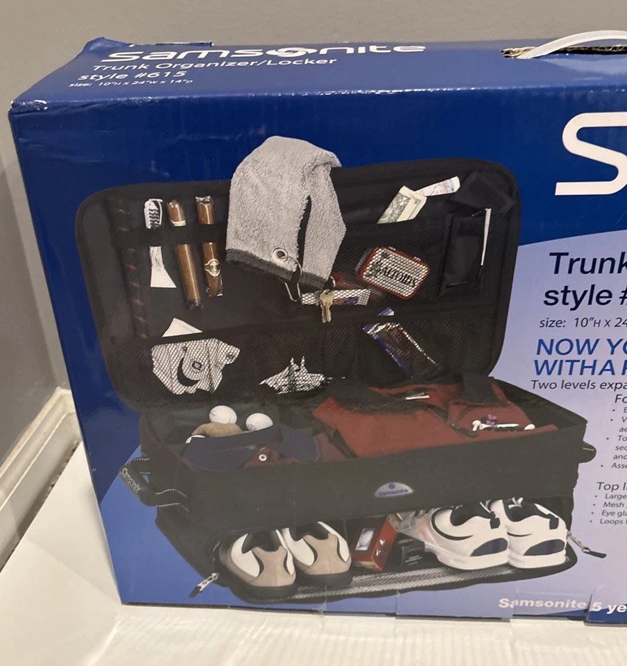 Samsonite Trunk Organizer Locker Golf Bag Style #615 Black 24”L  X 14”W X 10”H - Image 3 of 4