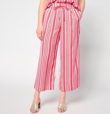 nicole by Nicole Miller Petite Pull-On Drawstring Ankle Pant Multi Stripe PM