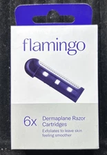 Flamingo Dermaplane Razor Refill Cartridges - 6 ct New!
