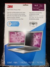 Lot Of 5 3M High Clarity Privacy Filter 14in Laptop with Flip Attach - HC140W9B