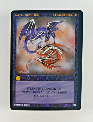 Steal Strength #229 - Wyvern CCG card (1994 US Games TCG) Limited, Rare Reaction