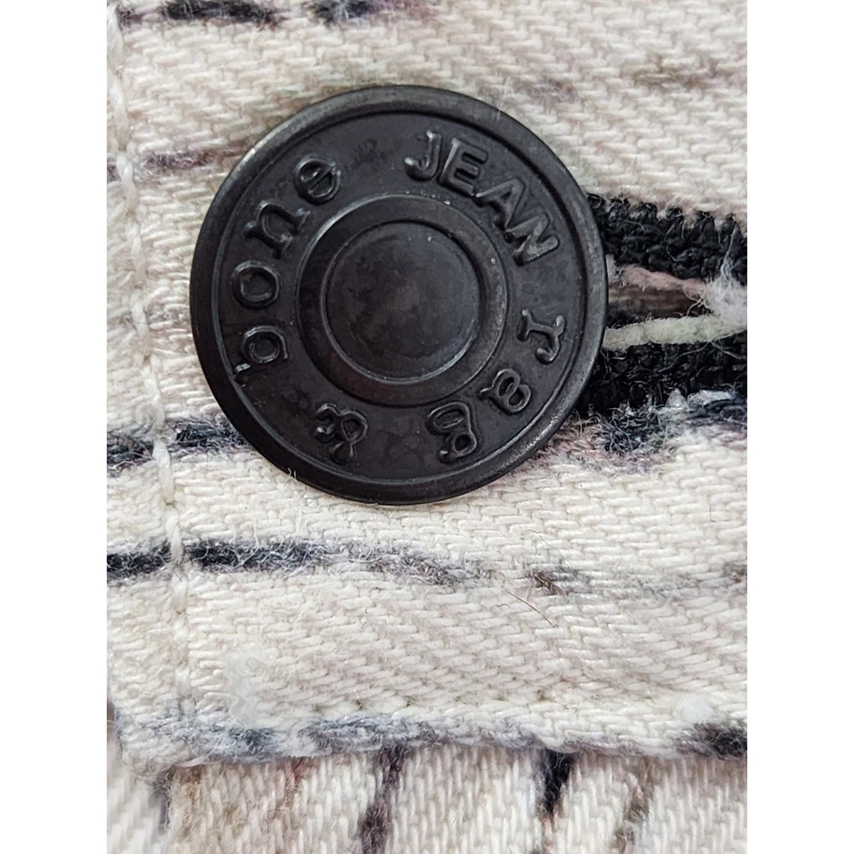 Pantalones Cortos Rag & Bone Tiro Bajo Corte Talla 26 Estampado Riptide Crema Negro Daisy Dukes Foto 3 de 4