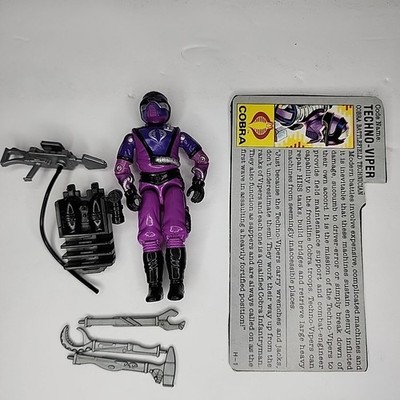 1987 Gi Joe Cobra 3.75'' Techno Viper v1 Figure Battlefield Technician Complete