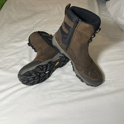 Merrell Coldpack Ice+ Mens 10.5 Leather Boot 8” Zip Polar Clay