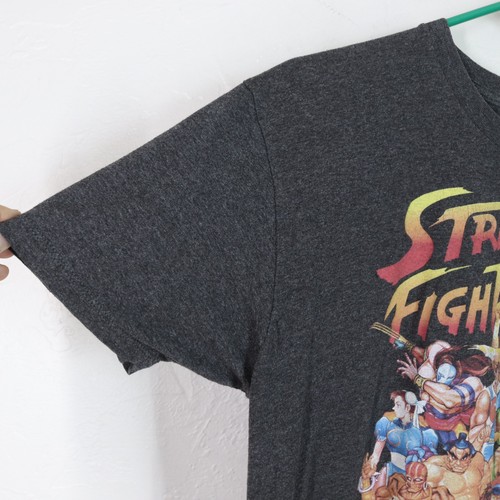 Street Fighter II T-Shirt Large Black Cotton Blend Comic Short Sleeve Crew Neck - Picture 4 of 11