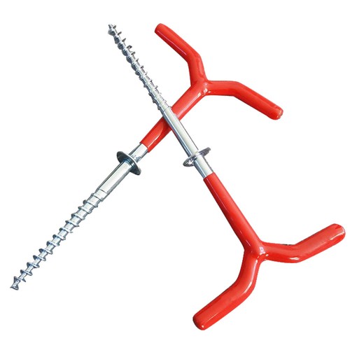 2 Pcs Camping Ground Nail Tent Stakes Heavy Duty Screw Ice Fishing Accessories - Picture 6 of 12