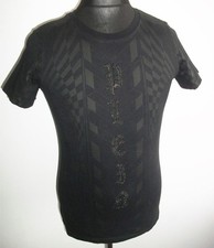 T-SHIRT MAGLIETTA di design PHILIPP PLEIN nera 14 15 TEEN XS manica corta