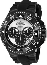 Invicta Excursion Watch Black Chronograph Silicone Band 50MM  100M Model 23040