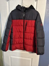 ZeroXposur Boys Puffer Hooded Winter Coat Red Black XL 18-20 NWOT