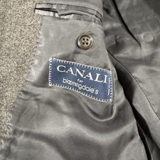 Canali 100 Wool Nailshead Blazer Sport Jacket Dark Gray Made Italy US Size 38C