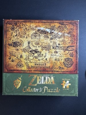 Legend of Zelda Collectors Edition Nintendo Puzzle Hyrule Map 550 PC 18 X 24