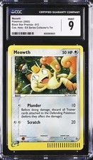 CGC 9 Meowth Black Star Promo Holo 013 EX TIn Pokémon Card 2003 MINT PSA