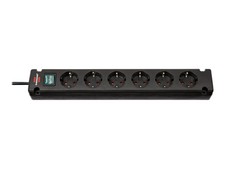 Brennenstuhl Bremounta 6 Output Black 3m with Switch 1150650316