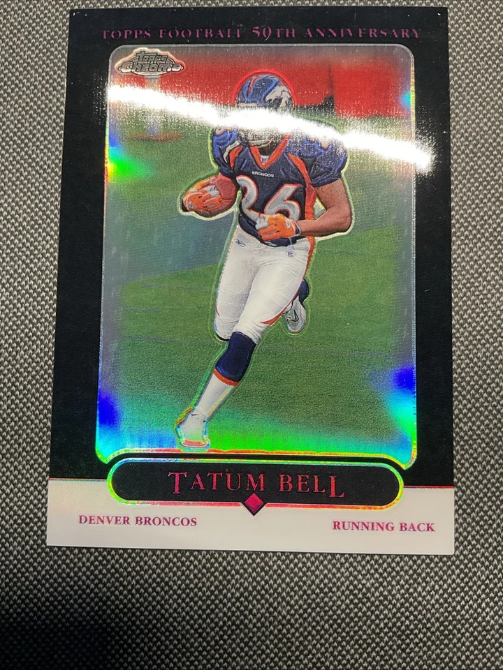 2005 TOPPS CHROME TATUM BELL #114 BLACK REFRACTOR 67 /100 - Image 3 of 4