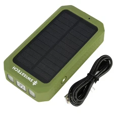 Swiss Tech 20000 mAh SOLAR PORTABLE POWER BANK / WIRELESS CHARGER  WEATHER PROOF
