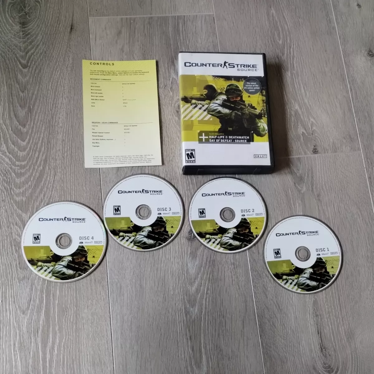 Counter Strike Source PC Game w/ Half Life 2: Deathmatch 4 Discs  14633098396