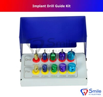 SD INSTRUMENTS Dental Drill Implants Guide & Positioning Kit Bur With Surgery Pins Expander