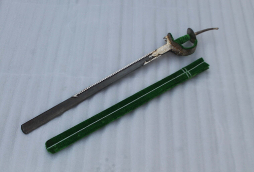 old antique Mughal Maratha traditional silver damascened damascus stee blade