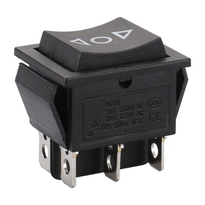 KCD2-223 DPDT Momentary Rocker Switch ON/Off/ON 6-Pin 250V/10A