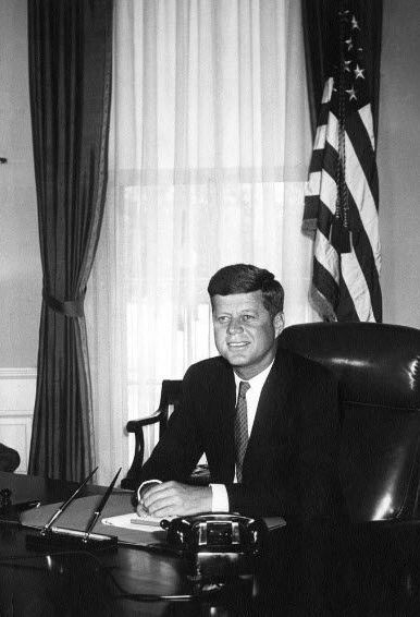 John F. Kennedy First Day PHOTO Oval Office President White House