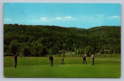Postcard Vermont Fairlee Lake Morey Inn Golf Course 1967 I552