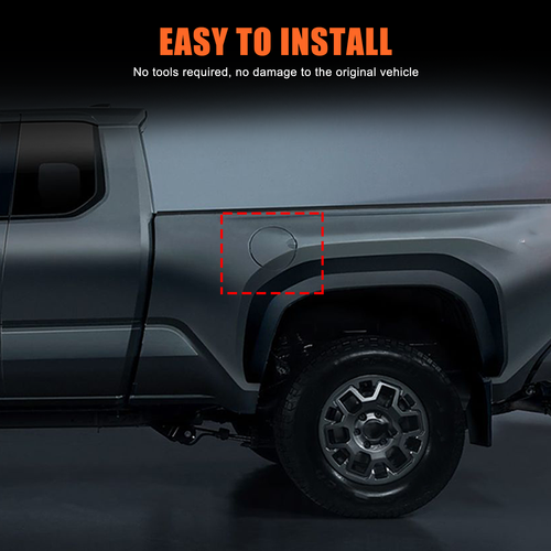 Tapa de puerta de gas negra brillante para Toyota Tacoma 2024-2025 - Imagen 15 de 22