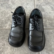 Kenneth Cole Reaction Young Boys 10.5M Black T Flex SR Leather Dress Shoes