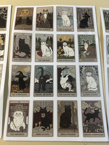 78 Cat Tarot stickers. Makes ideal display or use these to decorate your items. - Picture 3 of 7