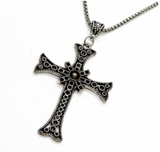 Large Mustard Seed Cross Necklace, Matthew 17 20, Faith Jewelry, Religious Gifts