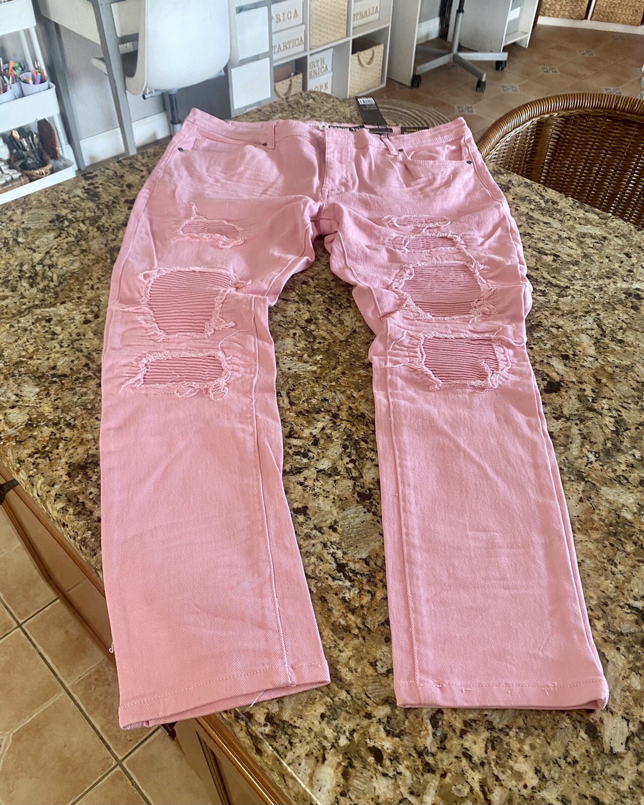 Rebel Minds Men’s Pink Jeans Skinny Fit, Size 40/32 eBay