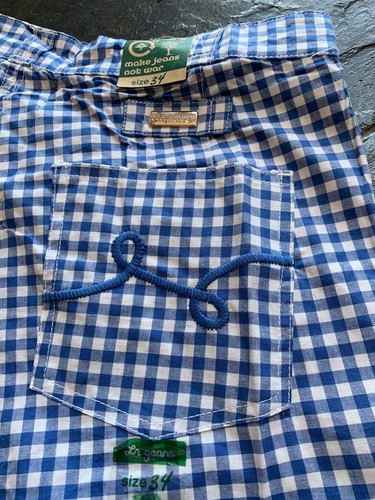 Neu Lifted Research Group LRG robuste Nantucket Herrenshorts 34 Cargo blau kariert - Bild 9 von 10