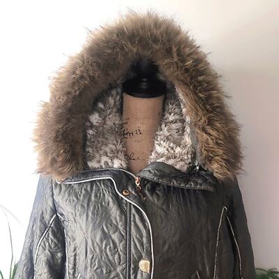 RARE Baby Phat Y2K 2000s Vintage Fur Lined Hooded Reversible  