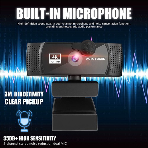 8K Webcam 4K 1080P Full HD Web Camera Auto Focus With Microphone USB Plug Web - Photo 9/14