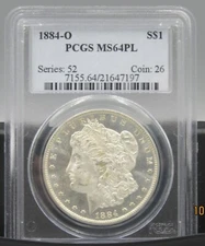 1884 O Morgan PCGS MS64 PL