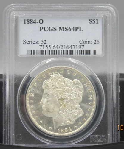 1884 O Morgan PCGS MS64 PL