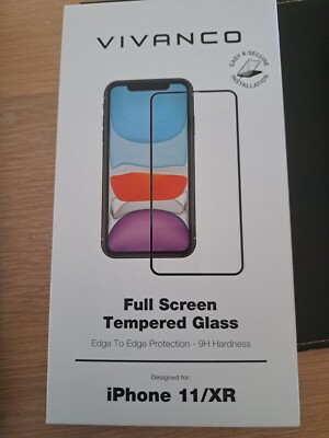 VIVANCO Full Screen Displayschutz Full Screen Tempered Glass i Phone 11/XR