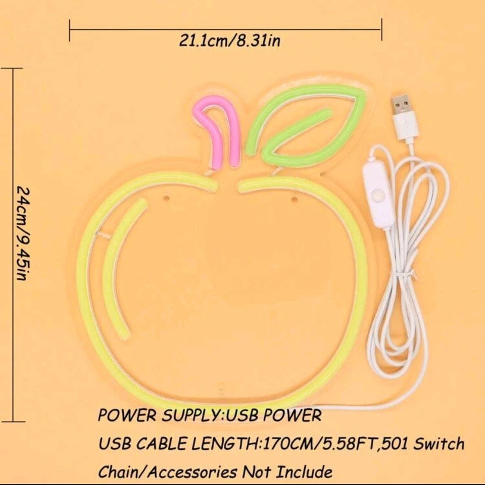 Collorful Apple led neon light - Image 2 of 2